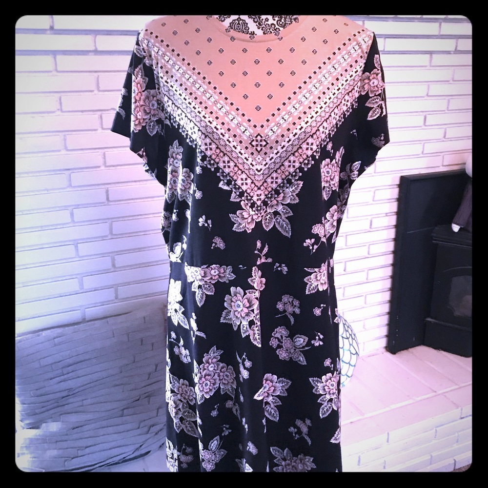 Issac Mizrahi Border Floral print dress